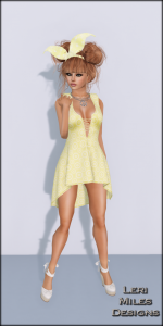 LMD Ad Display Delta Dress Lemon