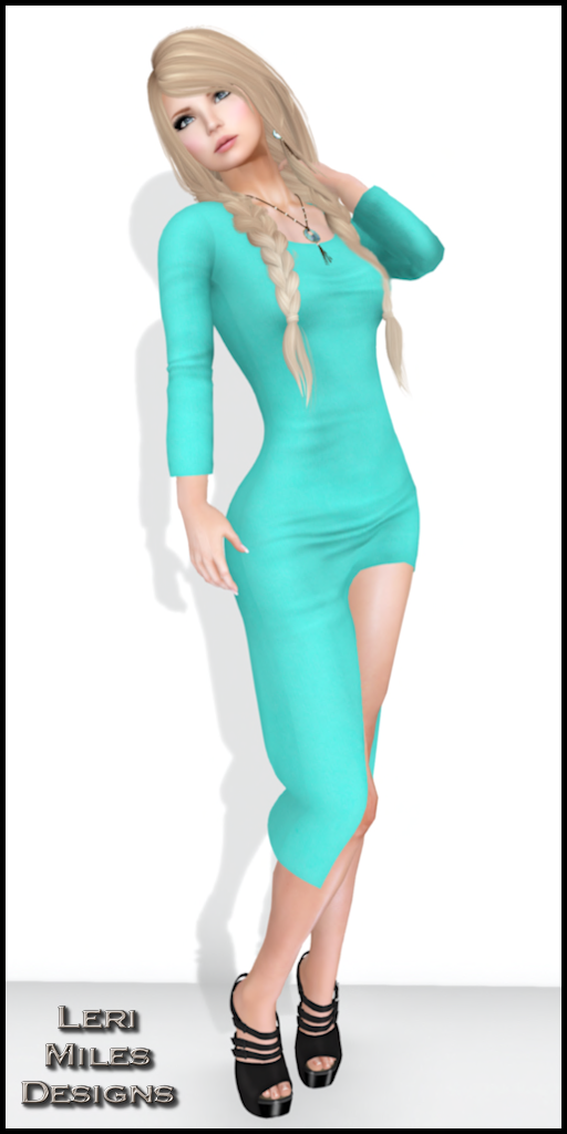 LMD Ad Display Darla Dress Aqua